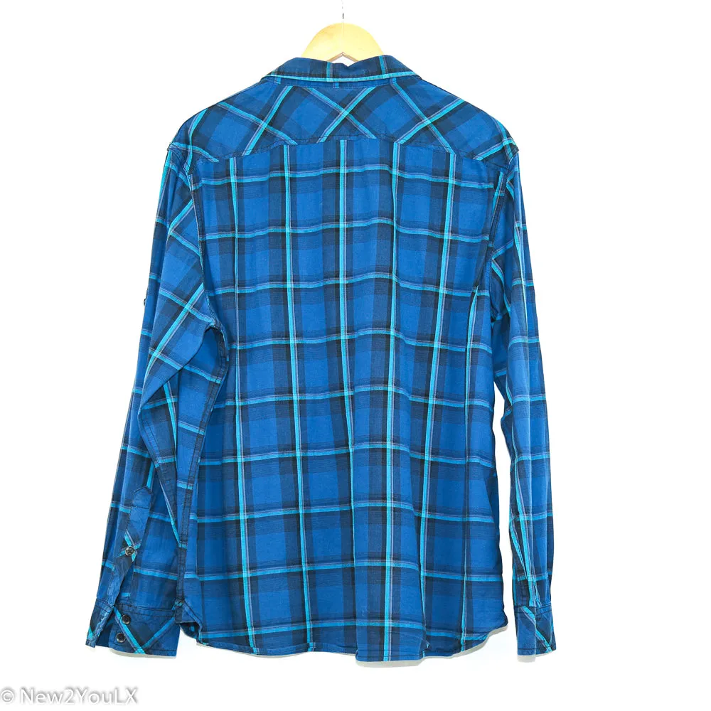 Blue Plaid Button Up (Rock & Republic)