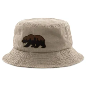 Boston Bear Skyline Leather Patch Bucket Hat