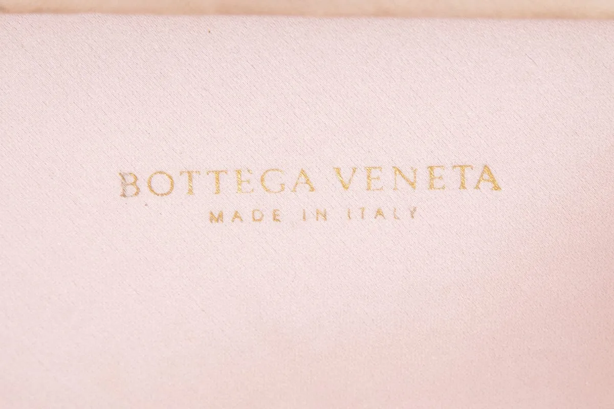 Bottega Veneta Blush Intrecciato Satin Clutch