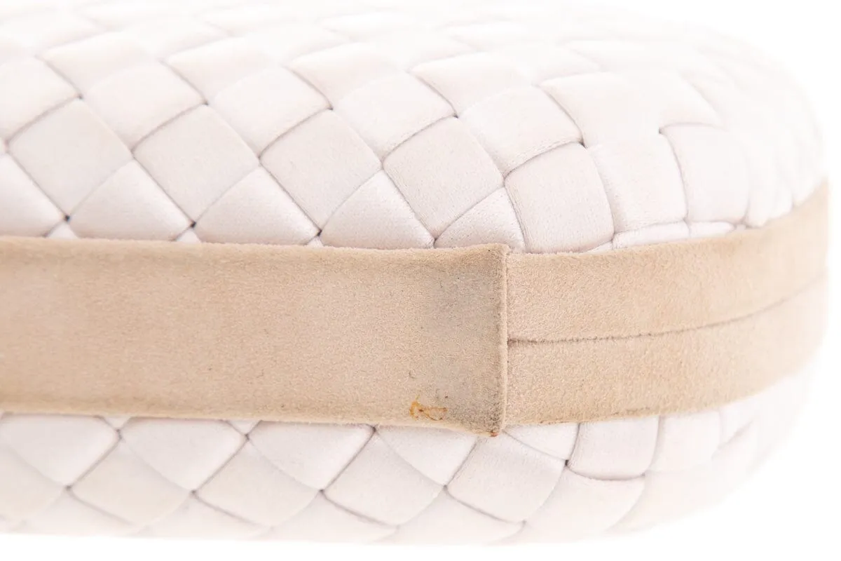 Bottega Veneta Blush Intrecciato Satin Clutch