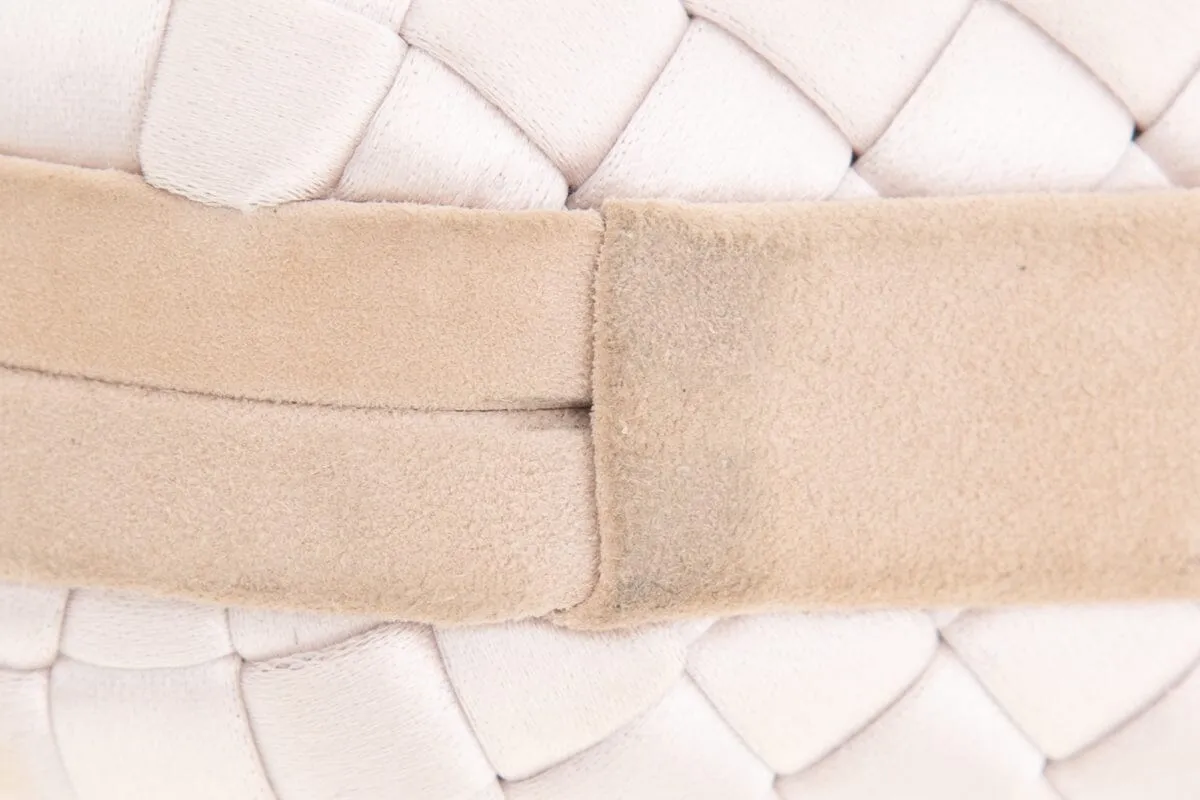 Bottega Veneta Blush Intrecciato Satin Clutch