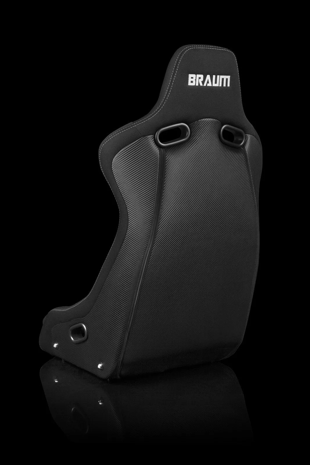 Braum Venom-R Series Fixed Back Bucket Seat - Black Cloth / Carbon Fiber