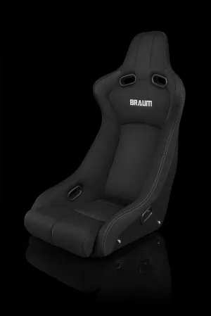 Braum Venom-R Series Fixed Back Bucket Seat - Black Cloth / Carbon Fiber