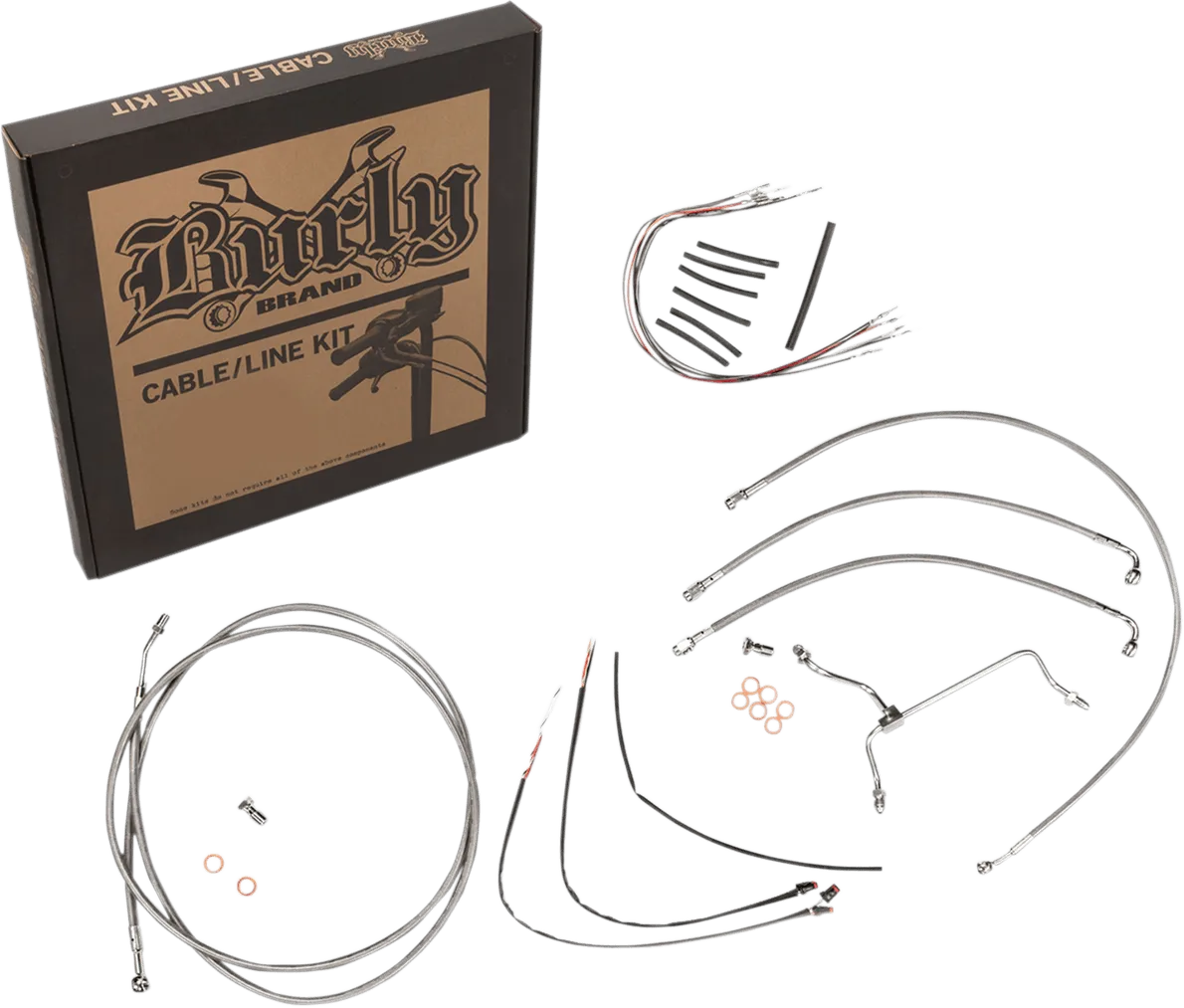 Burly Brand B30-1154 Handlebar Cable/Line Install Kit - Stainless Steel