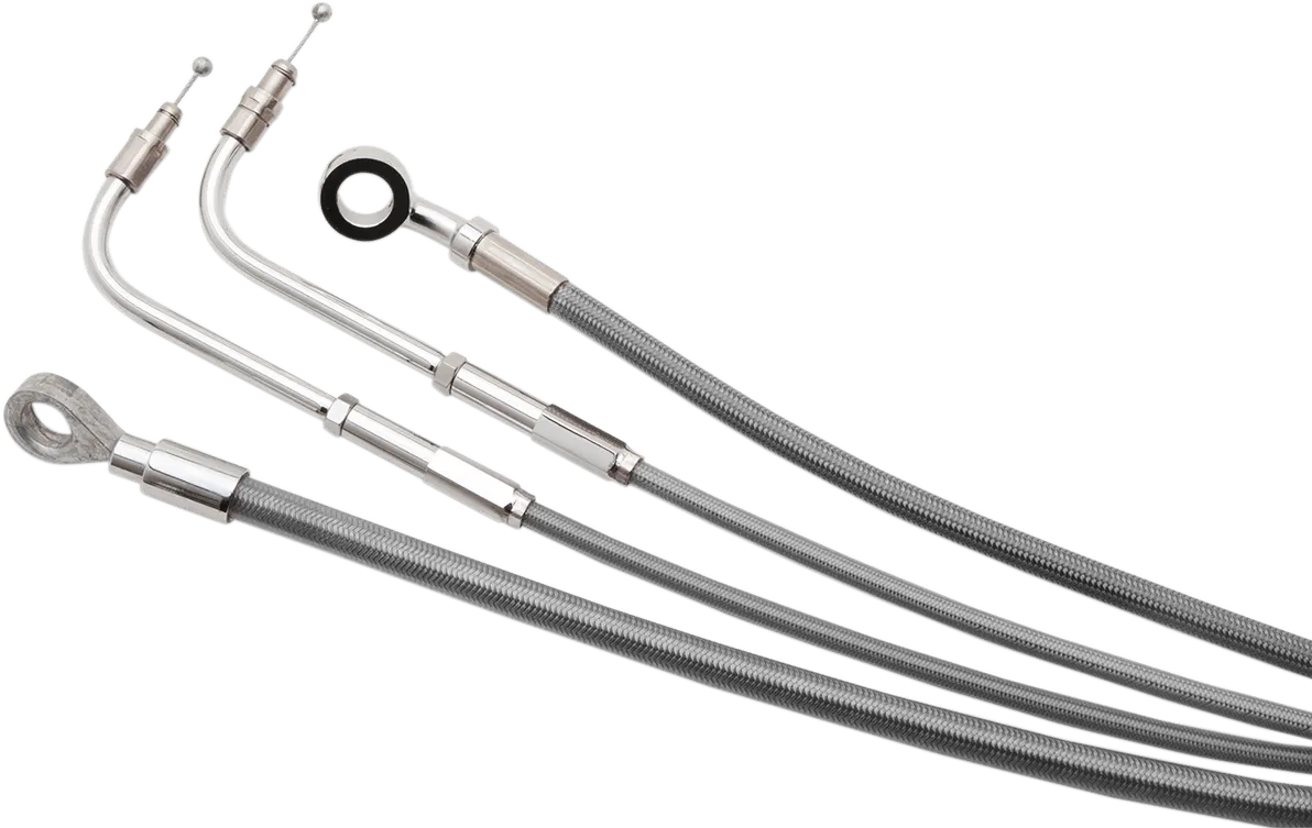 Burly Brand B30-1165 Handlebar Cable/Line Install Kit - Stainless Steel