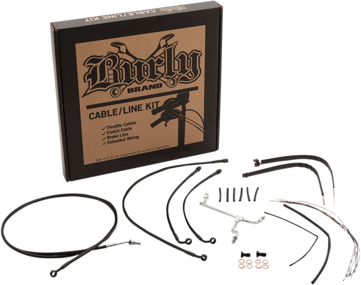 Burly Brand B30-1178 Handlebar Cable/Line Install Kit - Black