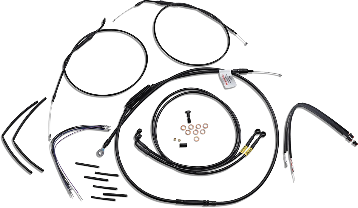 Burly Brand B30-1201 T-Bar Cable and Brake Line Kit - 14in.