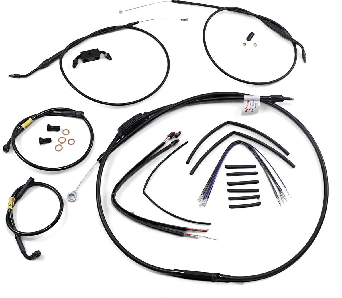 Burly Brand B30-1210 T-Bar Cable and Brake Line Kit - 12in.