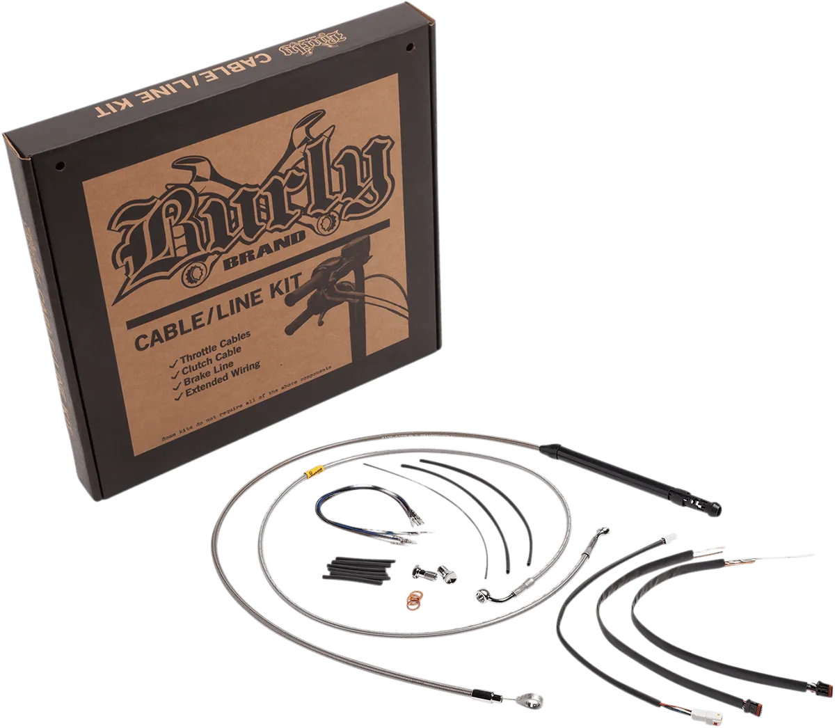 Burly Brand B30-1256 Handlebar Cable/Line Install Kits - Black