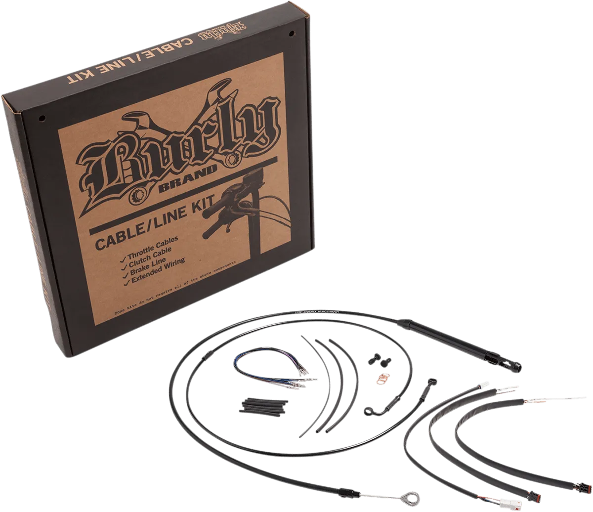 Burly Brand B30-1256 Handlebar Cable/Line Install Kits - Black