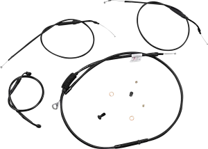 Burly Brand B30-1272 Extended Cable/Brake Line Kit for 8in. Ape Handlebars - Black