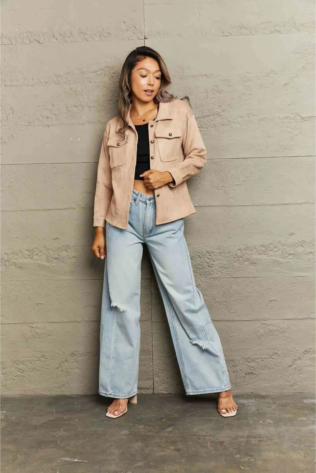 Button Down Collared Jacket
