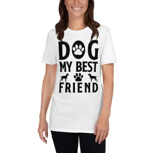 Buy Dog My Best Friend T-Shirt For Women in White