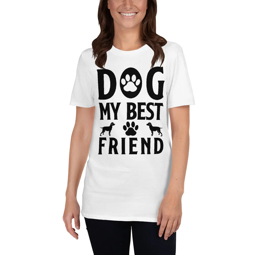 Buy Dog My Best Friend T-Shirt For Women in White