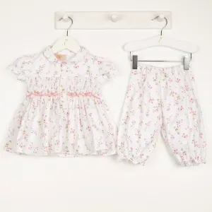CARAMELO KIDS - Smocked Baby Set - White