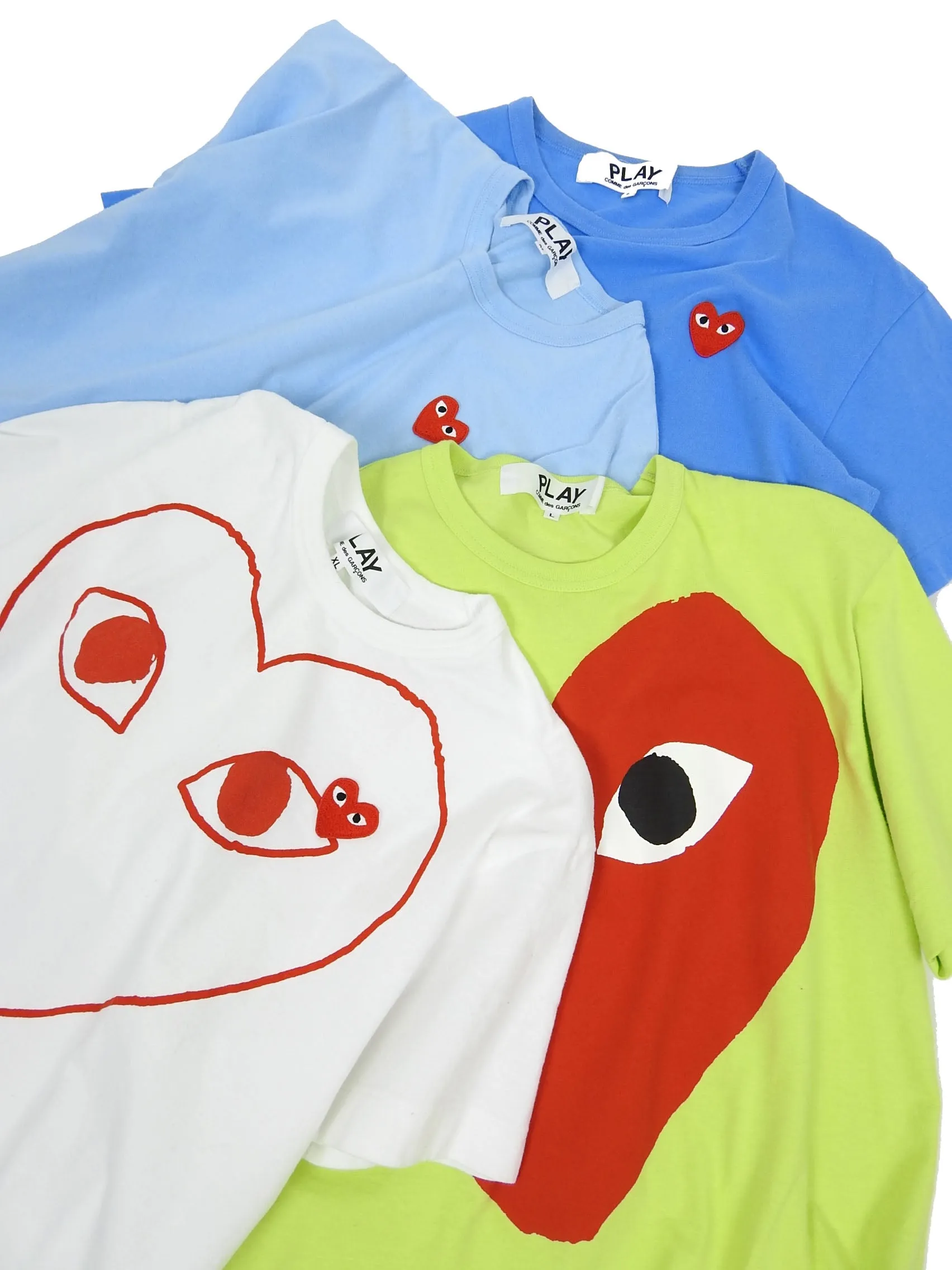 CDG Play Blue 2017 Patch Tee Size Large