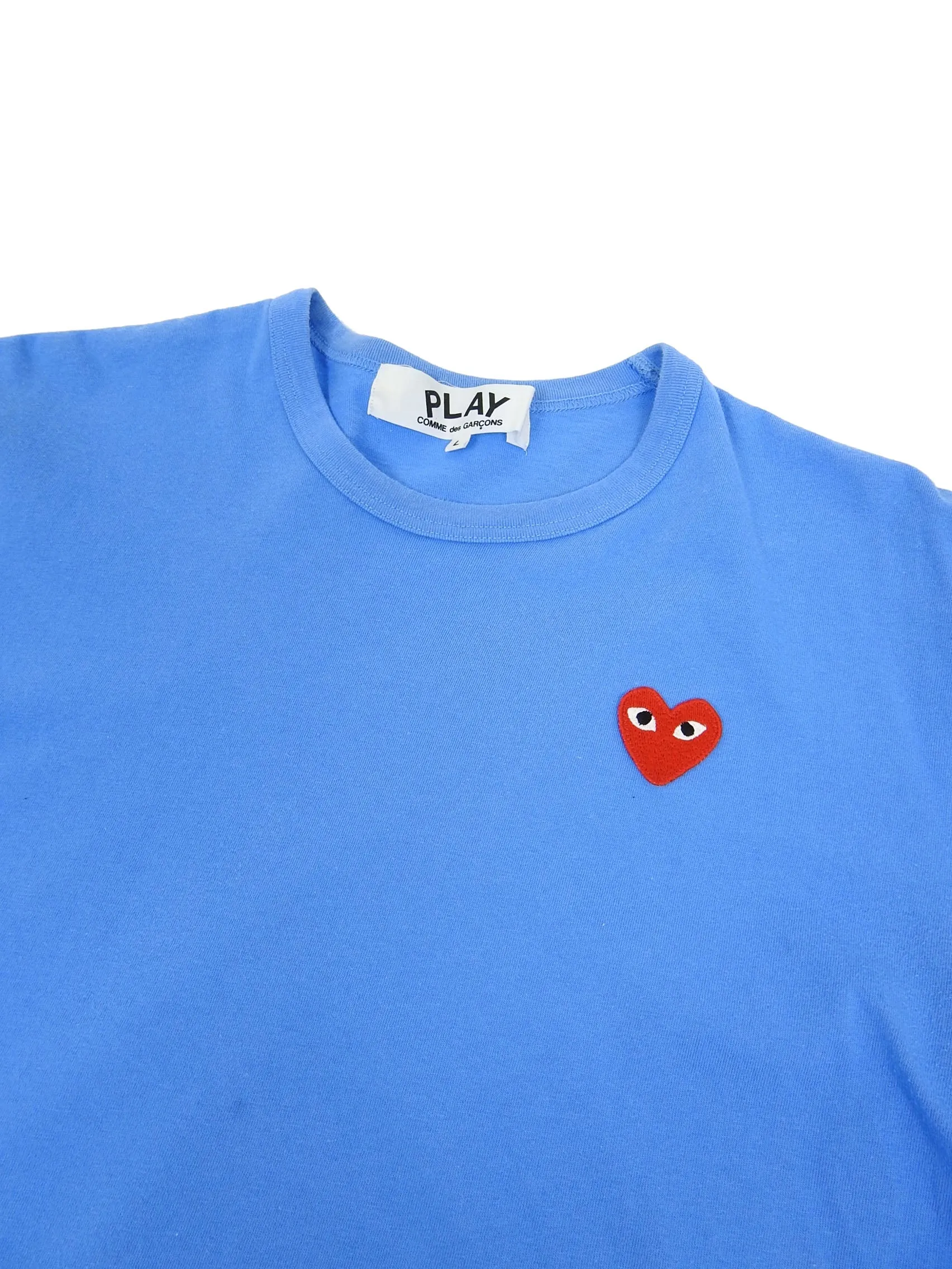 CDG Play Blue 2017 Patch Tee Size Large
