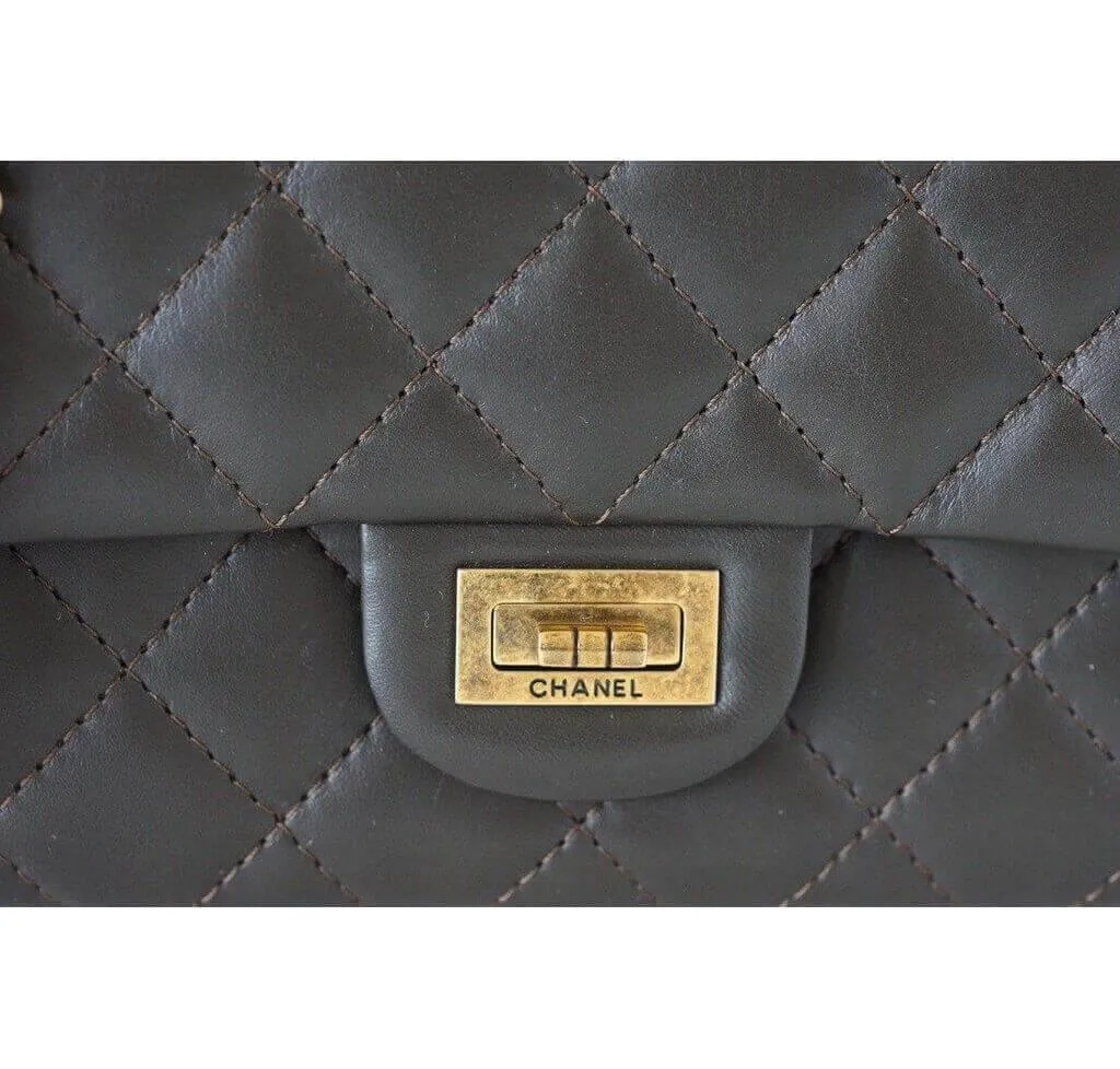 Chanel 2.55 Medium Bag Dark Khaki