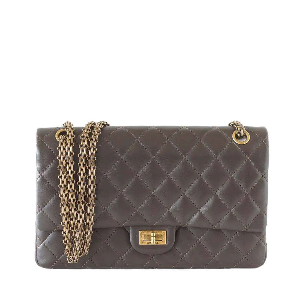 Chanel 2.55 Medium Bag Dark Khaki