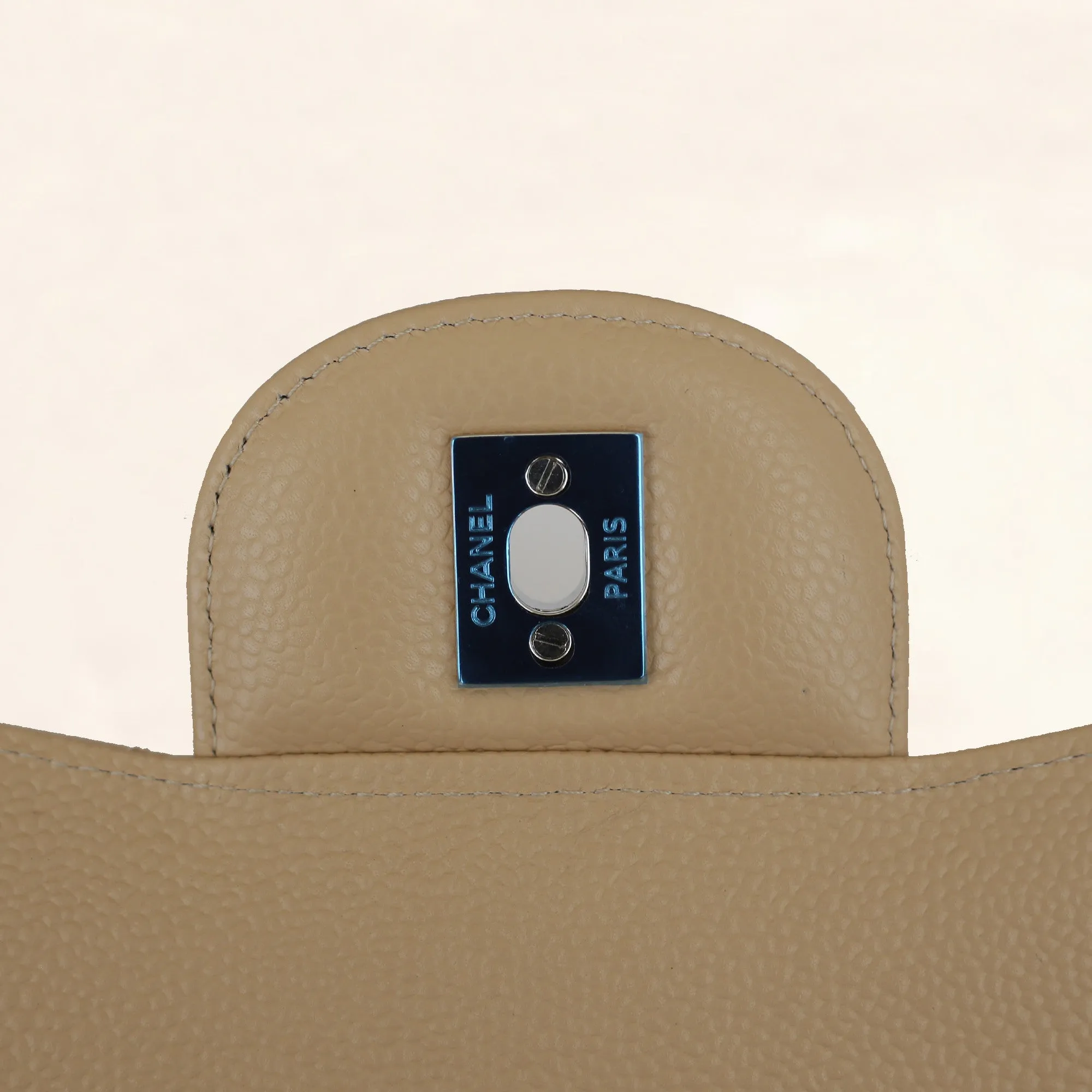 Chanel | Beige Caviar Classic Double Flap Bag | Jumbo