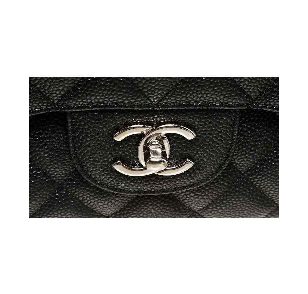 Chanel Black Double Flap Jumbo Classic 2.55 Bag