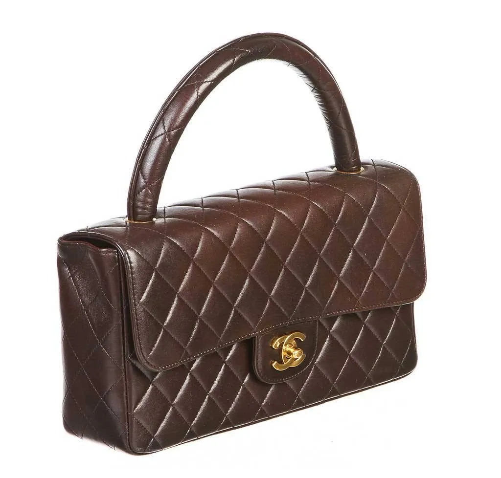 Chanel Brown Top Handle Bag