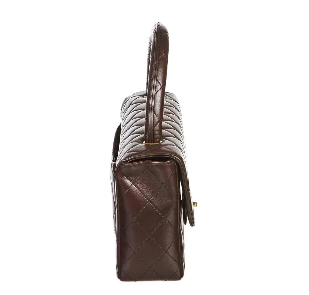 Chanel Brown Top Handle Bag