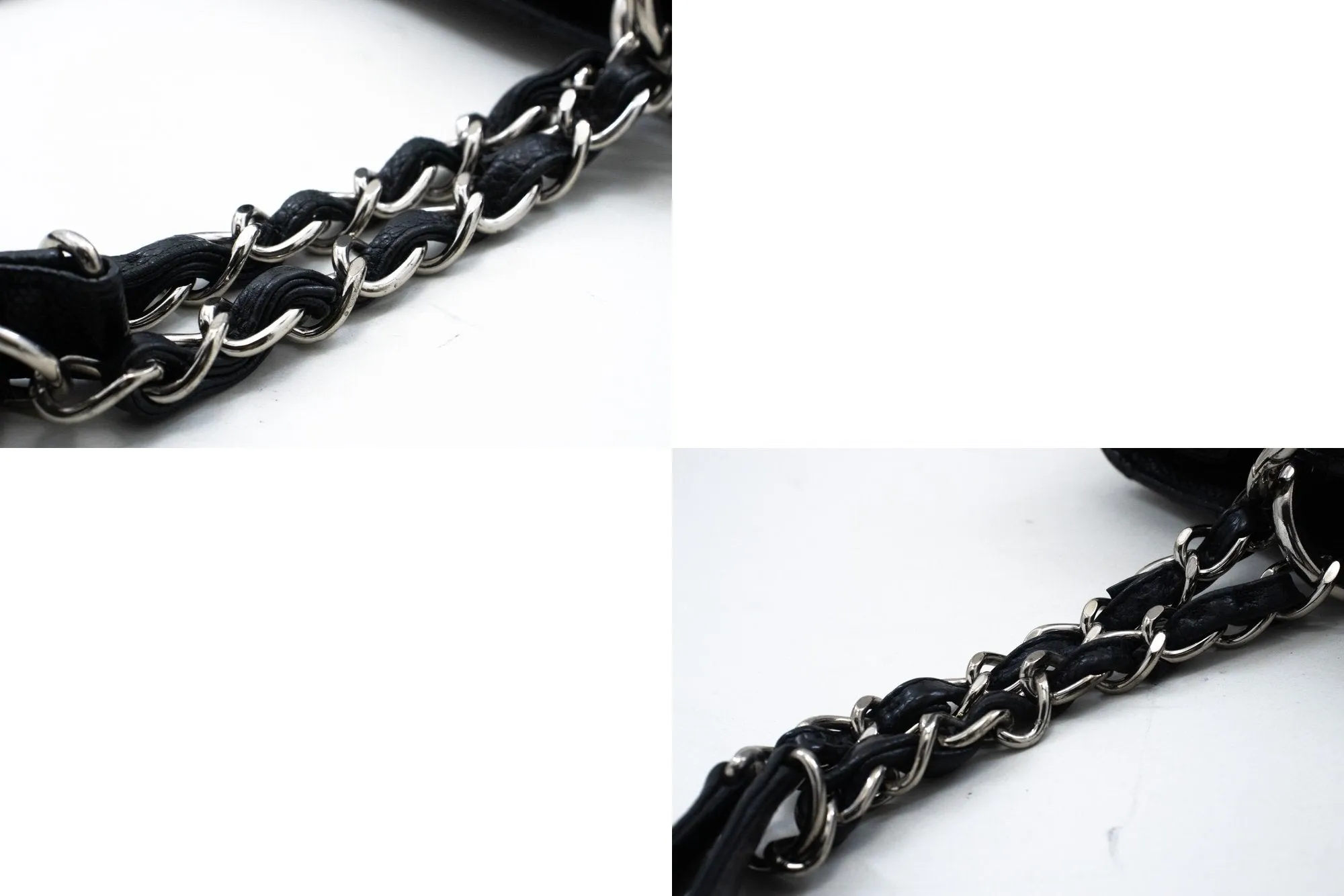 CHANEL Caviar GST 13" Grand Shopping Tote Chain Shoulder Bag Black n38