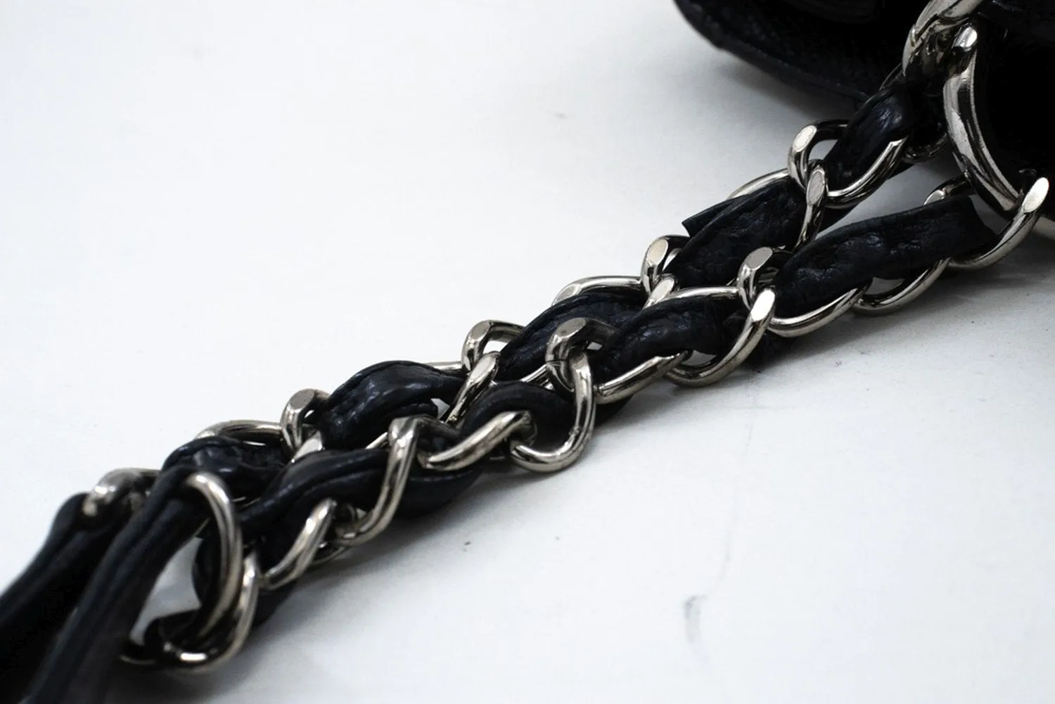 CHANEL Caviar GST 13" Grand Shopping Tote Chain Shoulder Bag Black n38