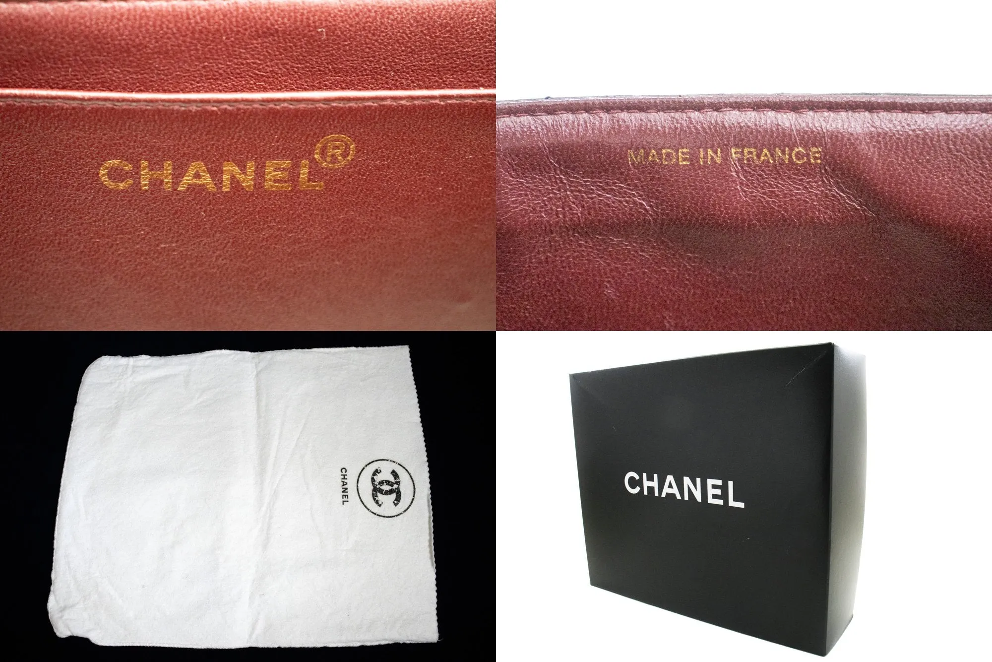 CHANEL Classic Large 11" Chain Shoulder Bag Flap Black Lambskin n20