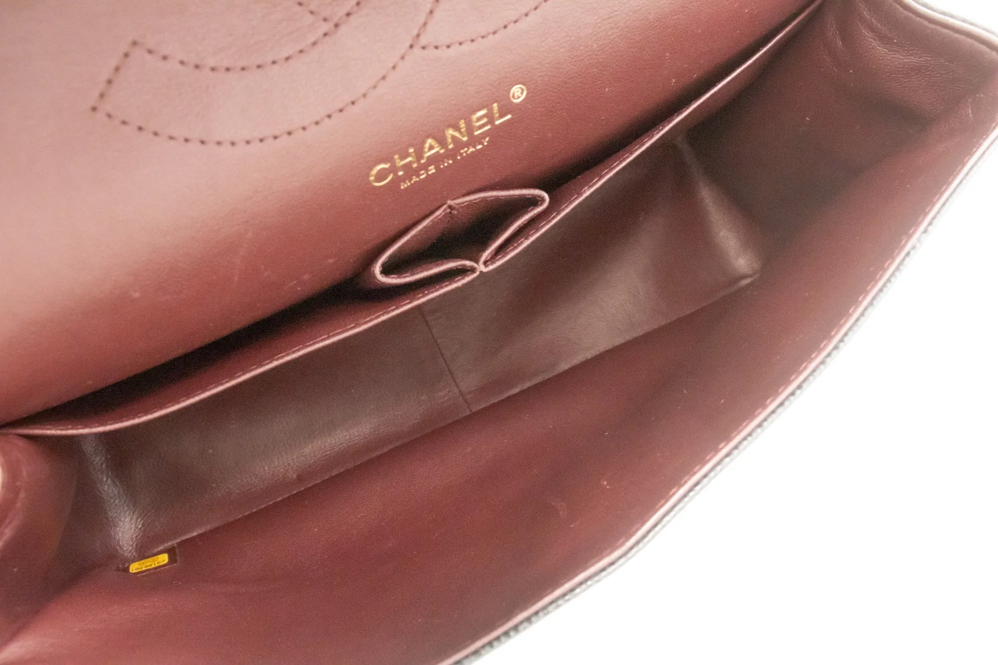 CHANEL Classic Large 11" Grained Calfskin Chain Shoulder Bag Black L65