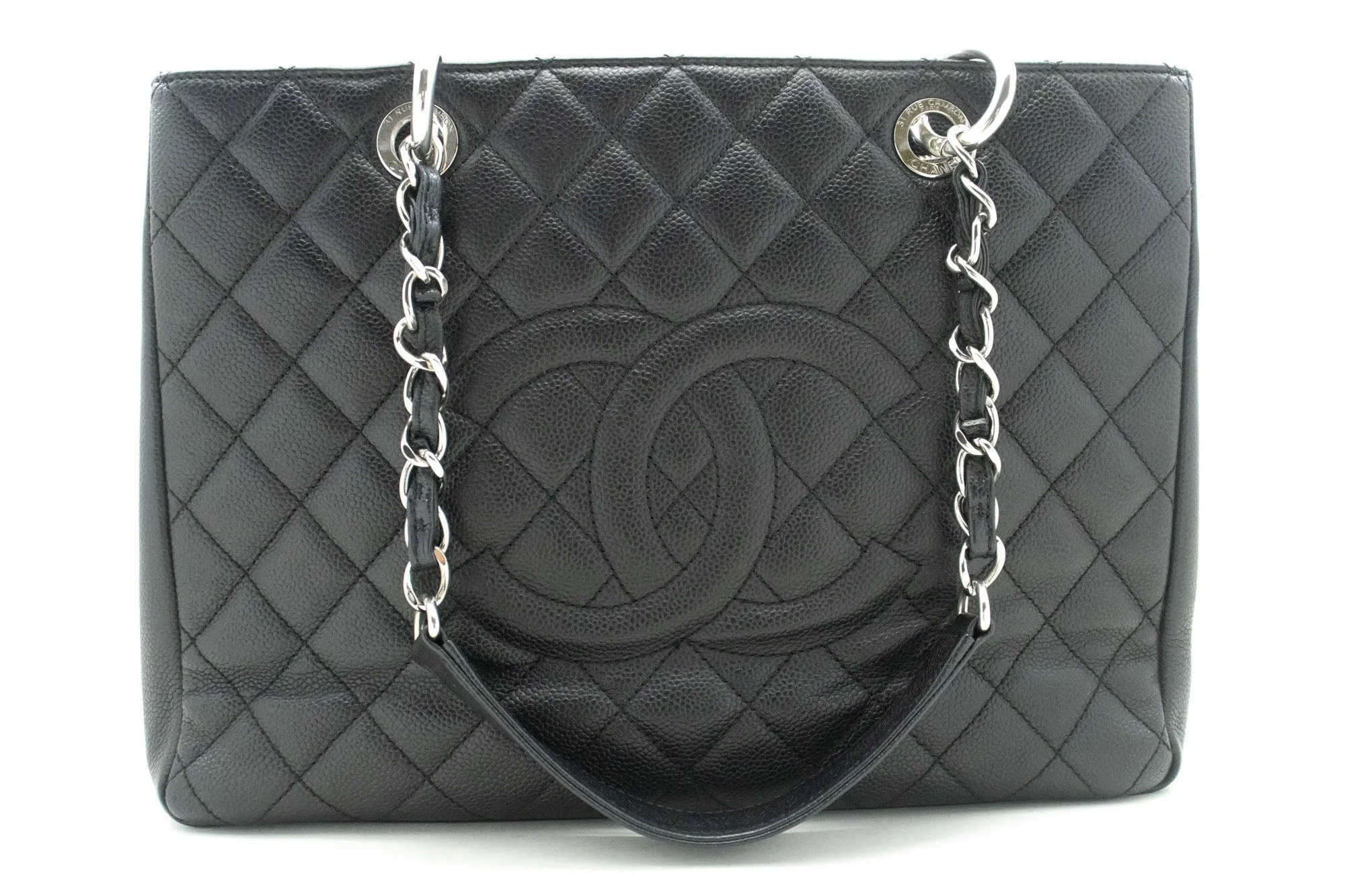 CHANEL Grained Calfskin GST 13" Grand Shopping Tote Chain Shoulder p22
