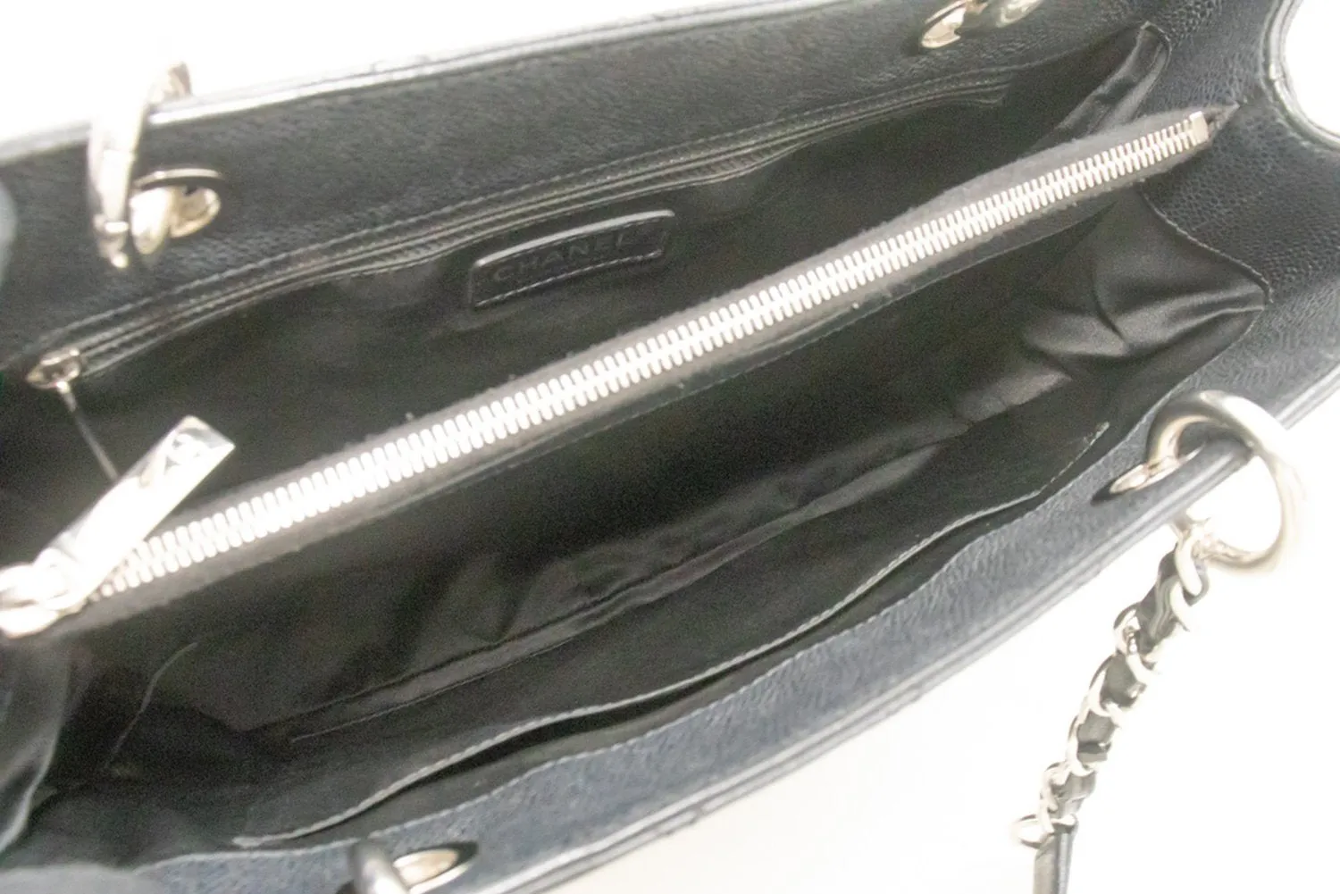 CHANEL Grained Calfskin GST 13" Grand Shopping Tote Chain Shoulder p22