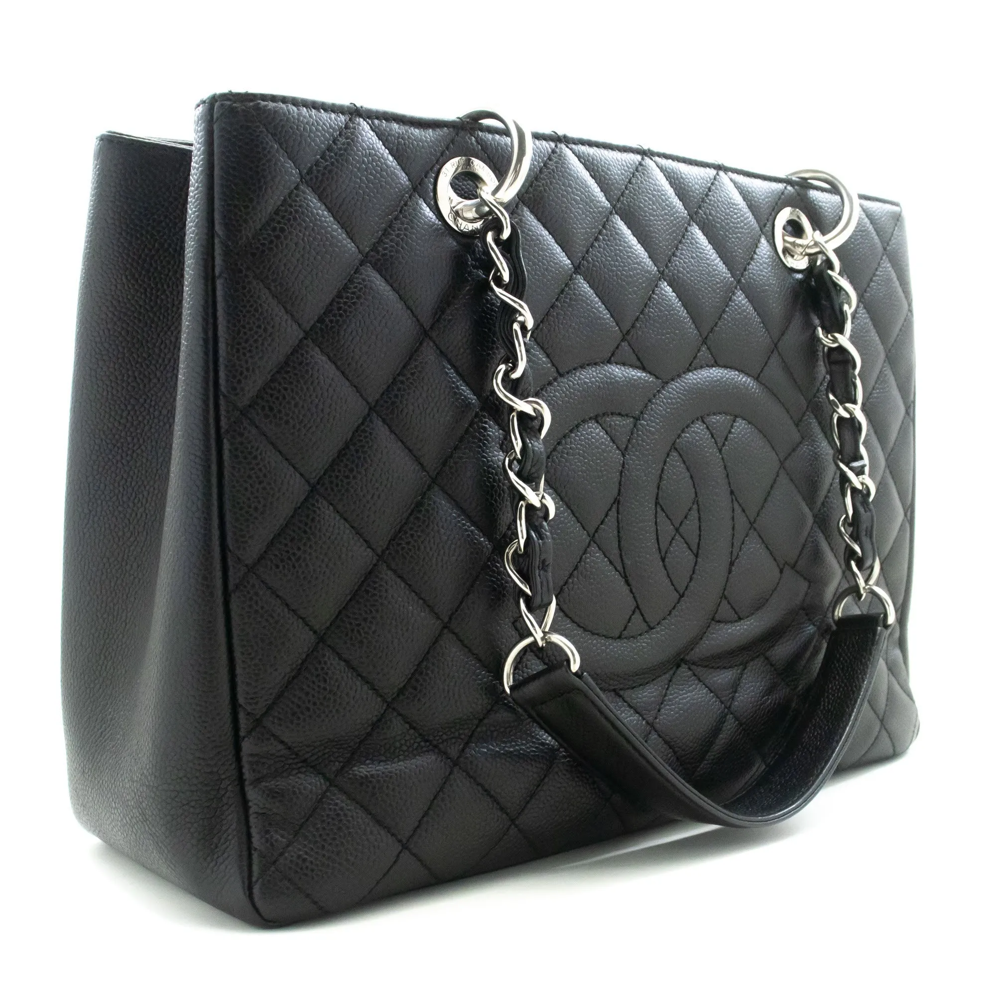 CHANEL Grained Calfskin GST 13" Grand Shopping Tote Chain Shoulder p22