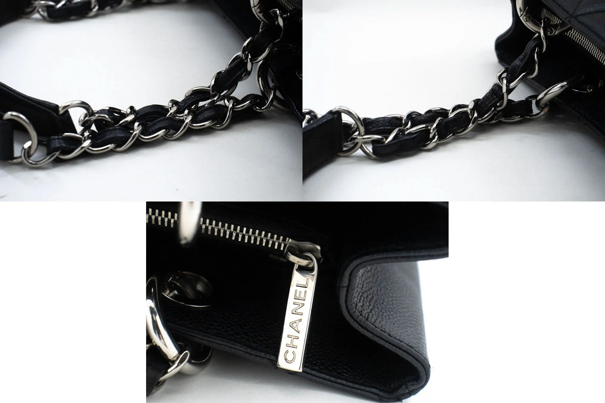 CHANEL Grained Calfskin GST 13" Grand Shopping Tote Chain Shoulder p22