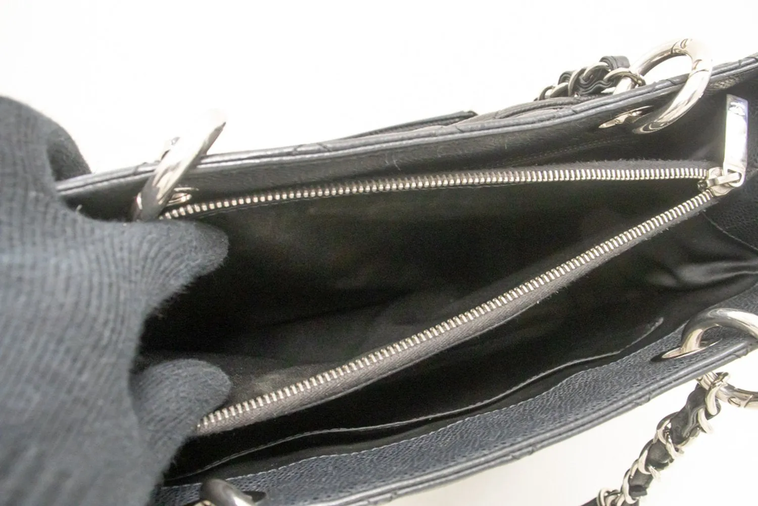 CHANEL Grained Calfskin GST 13" Grand Shopping Tote Chain Shoulder p22