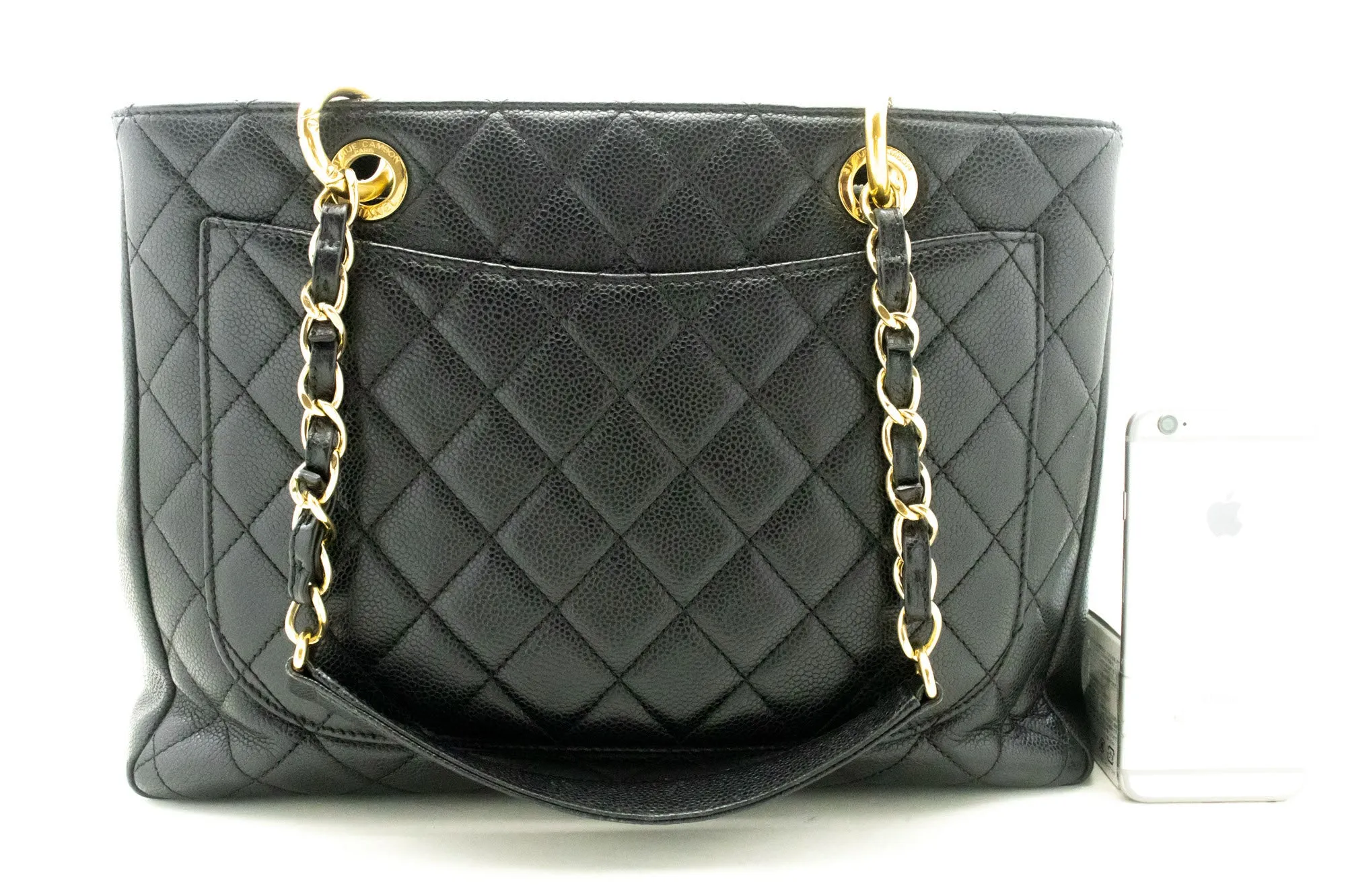 CHANEL Grained Calfskin GST 13" Shopping Tote Chain Shoulder Bag p67