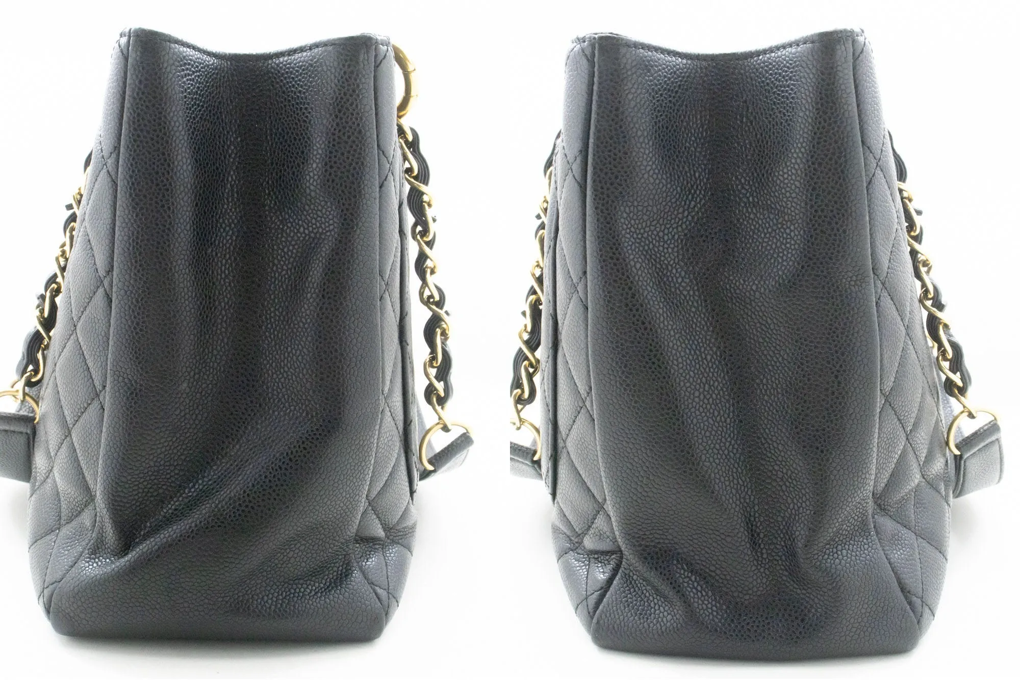 CHANEL Grained Calfskin GST 13" Shopping Tote Chain Shoulder Bag p67