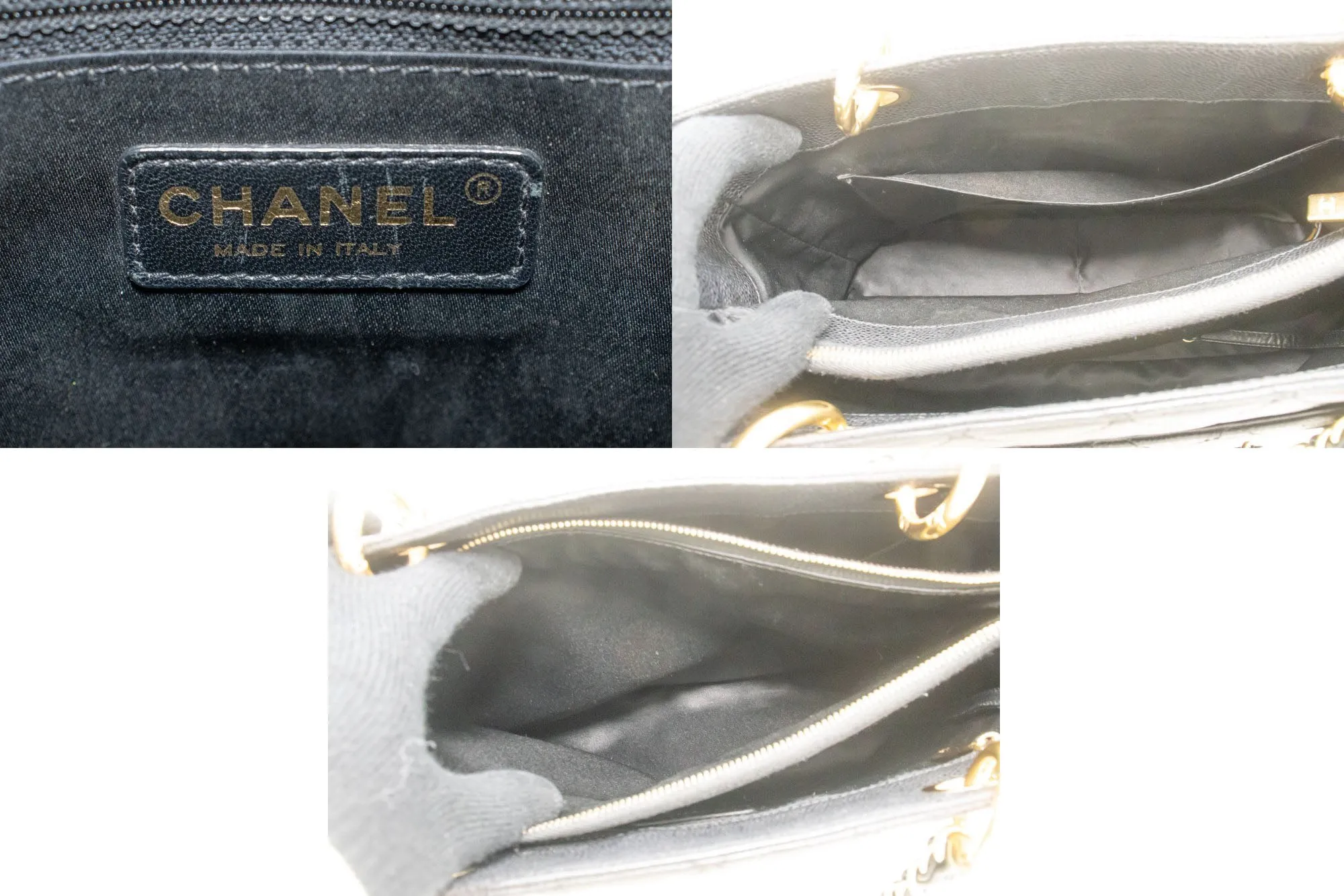 CHANEL Grained Calfskin GST 13" Shopping Tote Chain Shoulder Bag p67
