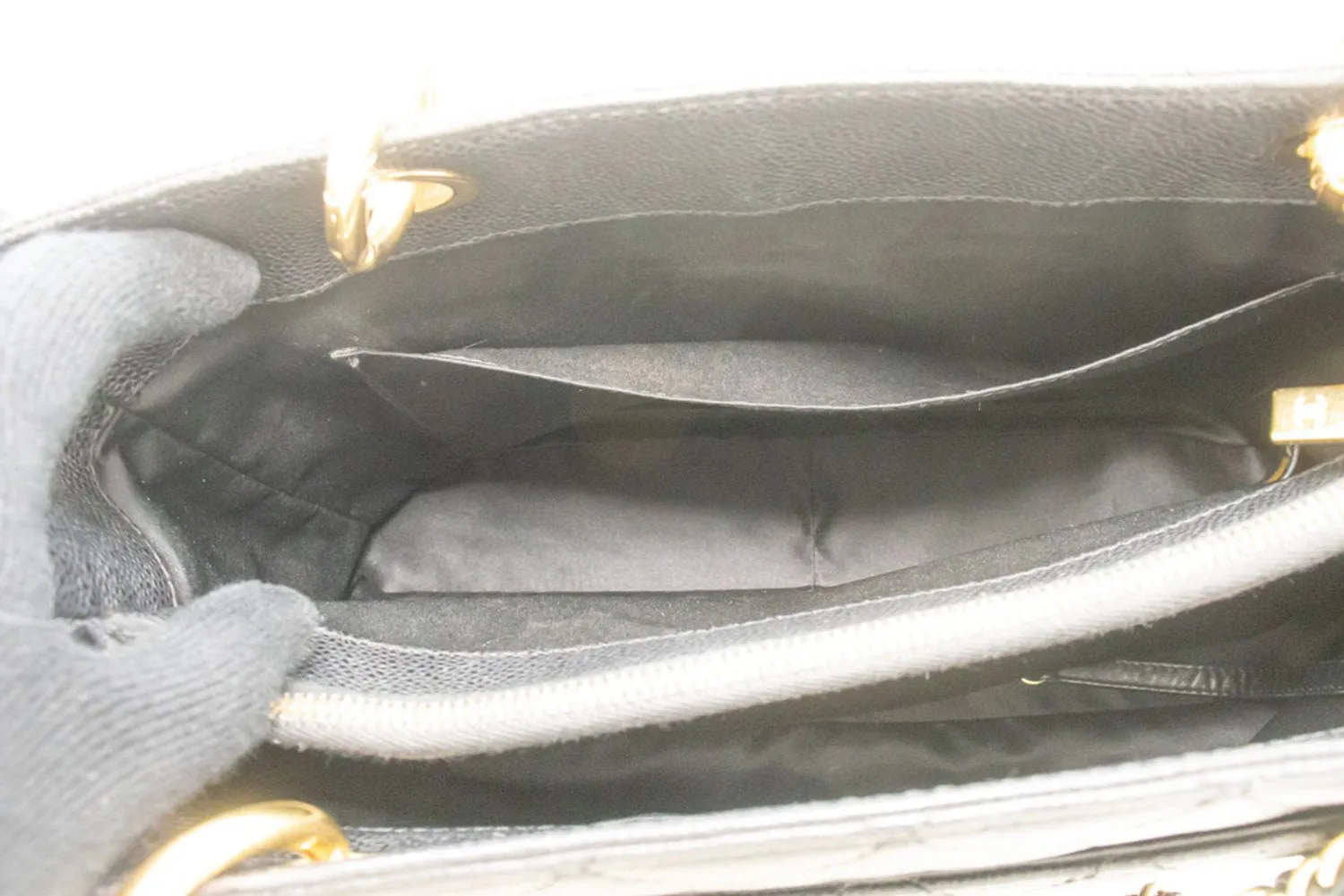CHANEL Grained Calfskin GST 13" Shopping Tote Chain Shoulder Bag p67