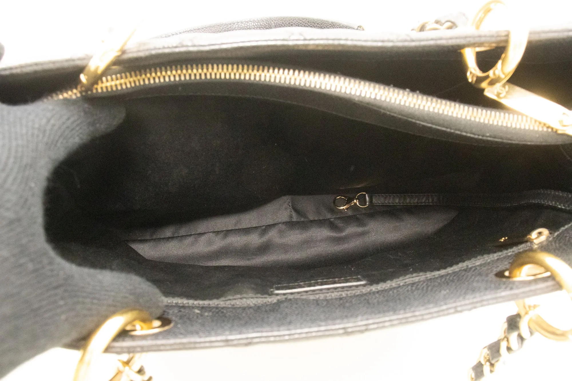 CHANEL Grained Calfskin GST 13" Shopping Tote Chain Shoulder Bag p67