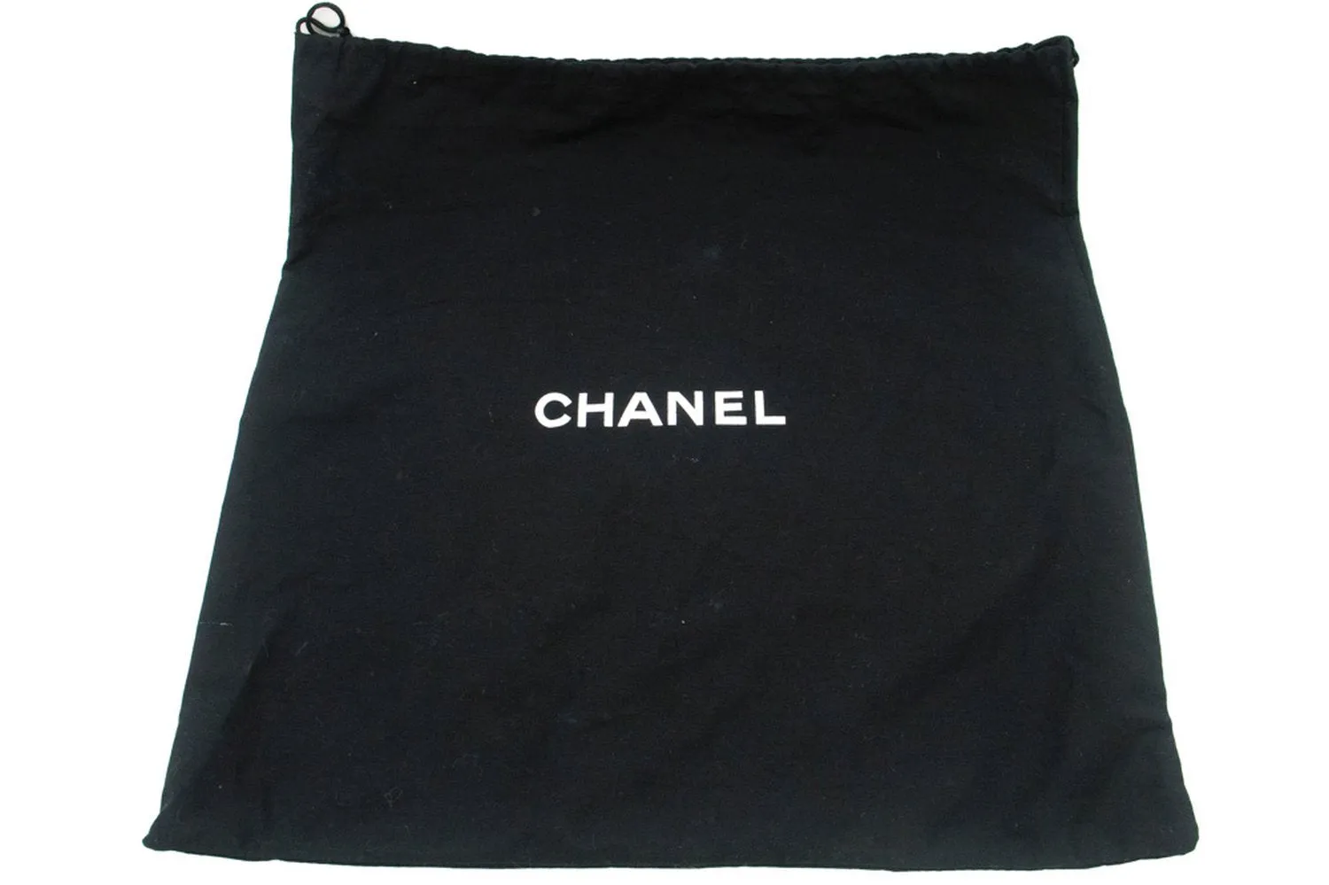 CHANEL Jumbo Large Big Chain Shoulder Bag Black Lambskin Leather L86