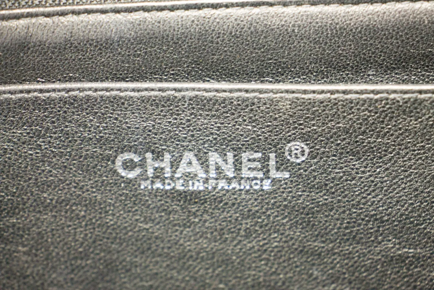 CHANEL Large Classic Handbag Chain Shoulder Bag Flap Black Caviar g66