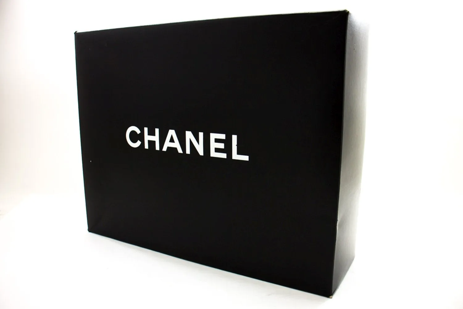 CHANEL Large Classic Handbag Chain Shoulder Bag Flap Black Caviar g66
