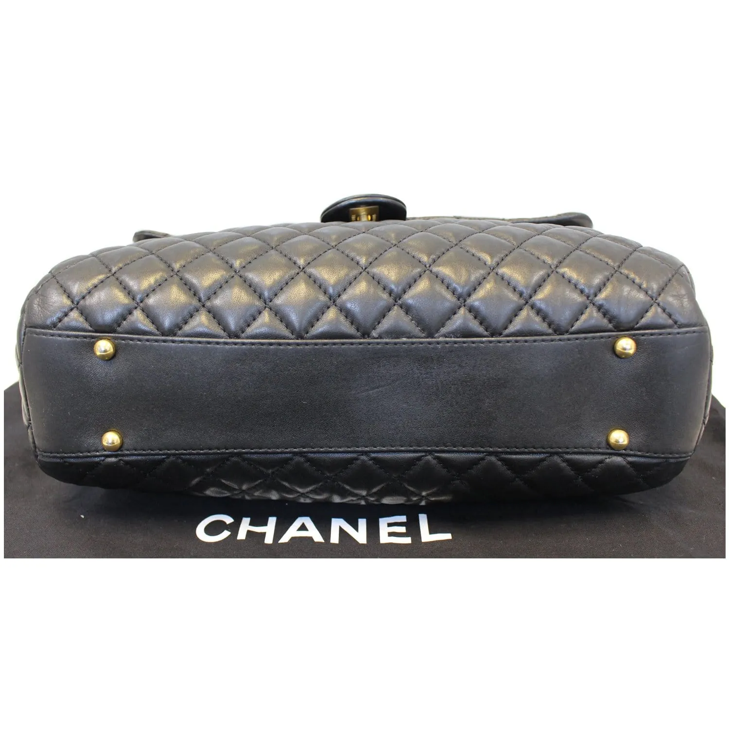 CHANEL Large Shopping Flap Shoulder Bag Black