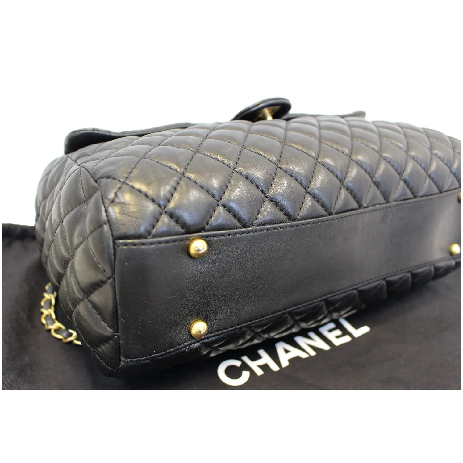 CHANEL Large Shopping Flap Shoulder Bag Black