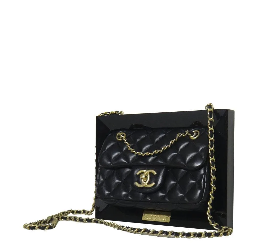 Chanel Runway Plexiglass Frame Bag Black