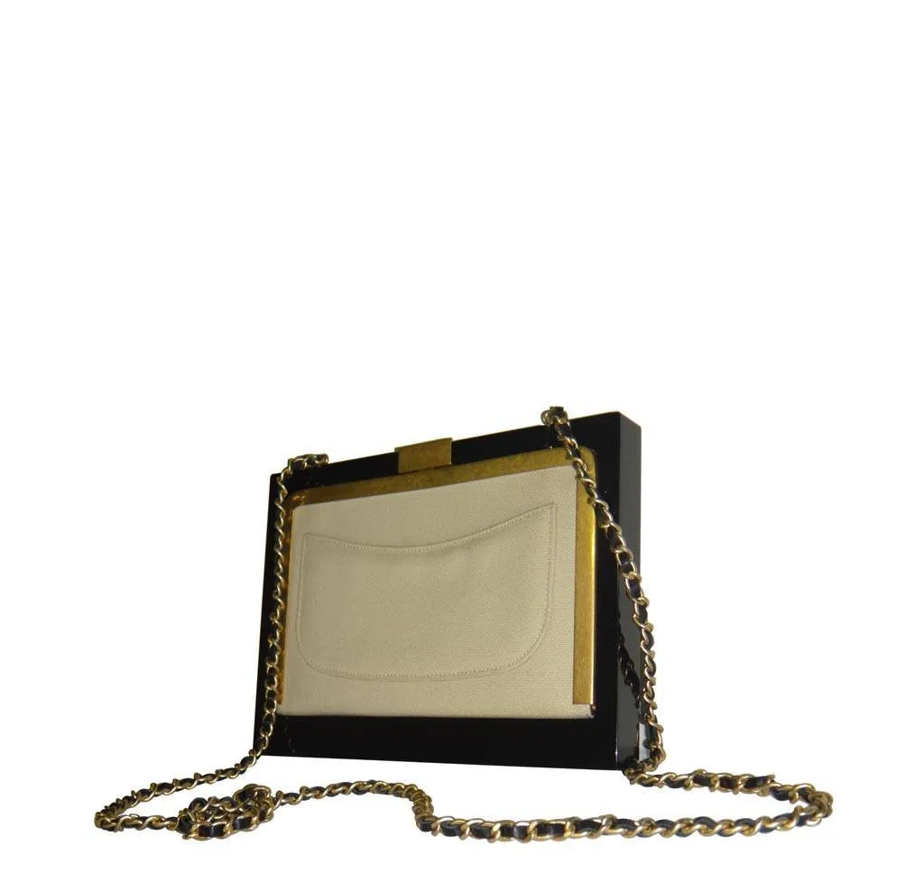Chanel Runway Plexiglass Frame Bag Black