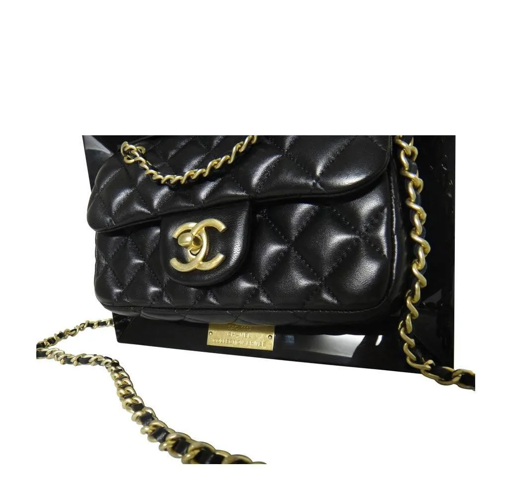 Chanel Runway Plexiglass Frame Bag Black