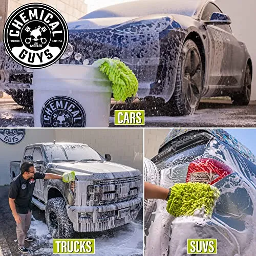 Chemical Guys HOL126 14-Piece Arsenal Builder Car Wash Kit with Foam Gun, Bucket and (5) 16 oz Car Care Cleaning Chemicals (Works w/Garden Hose) , White